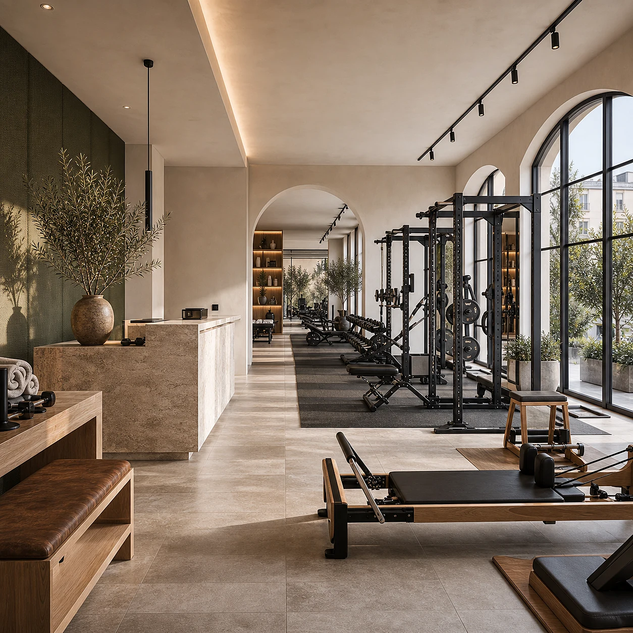 Σχεδιασμός boutique γυμναστηρίων και studio fitness